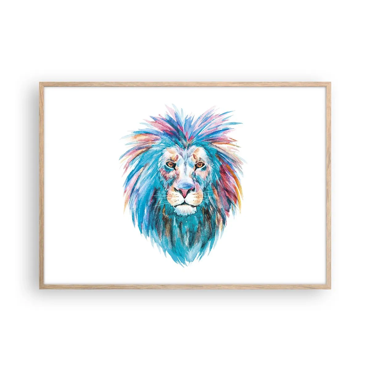 Poster in einem Rahmen aus heller Eiche - Eine elektrisierende Aura - 100x70 cm