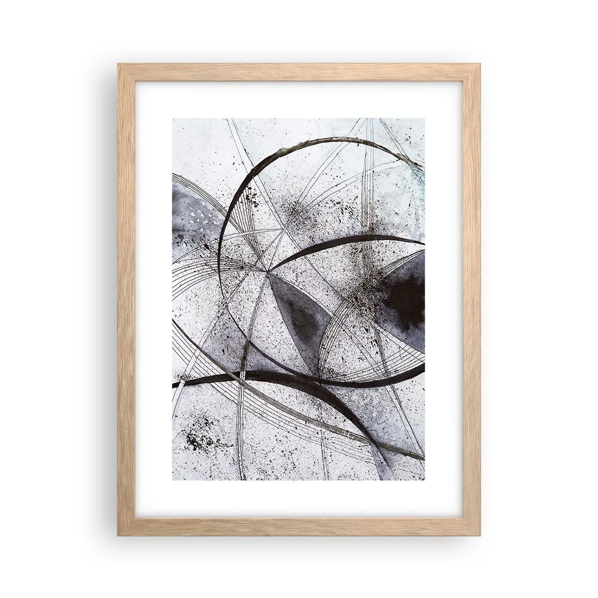 Poster in einem Rahmen aus heller Eiche - Futuristische Fantasie - 30x40 cm