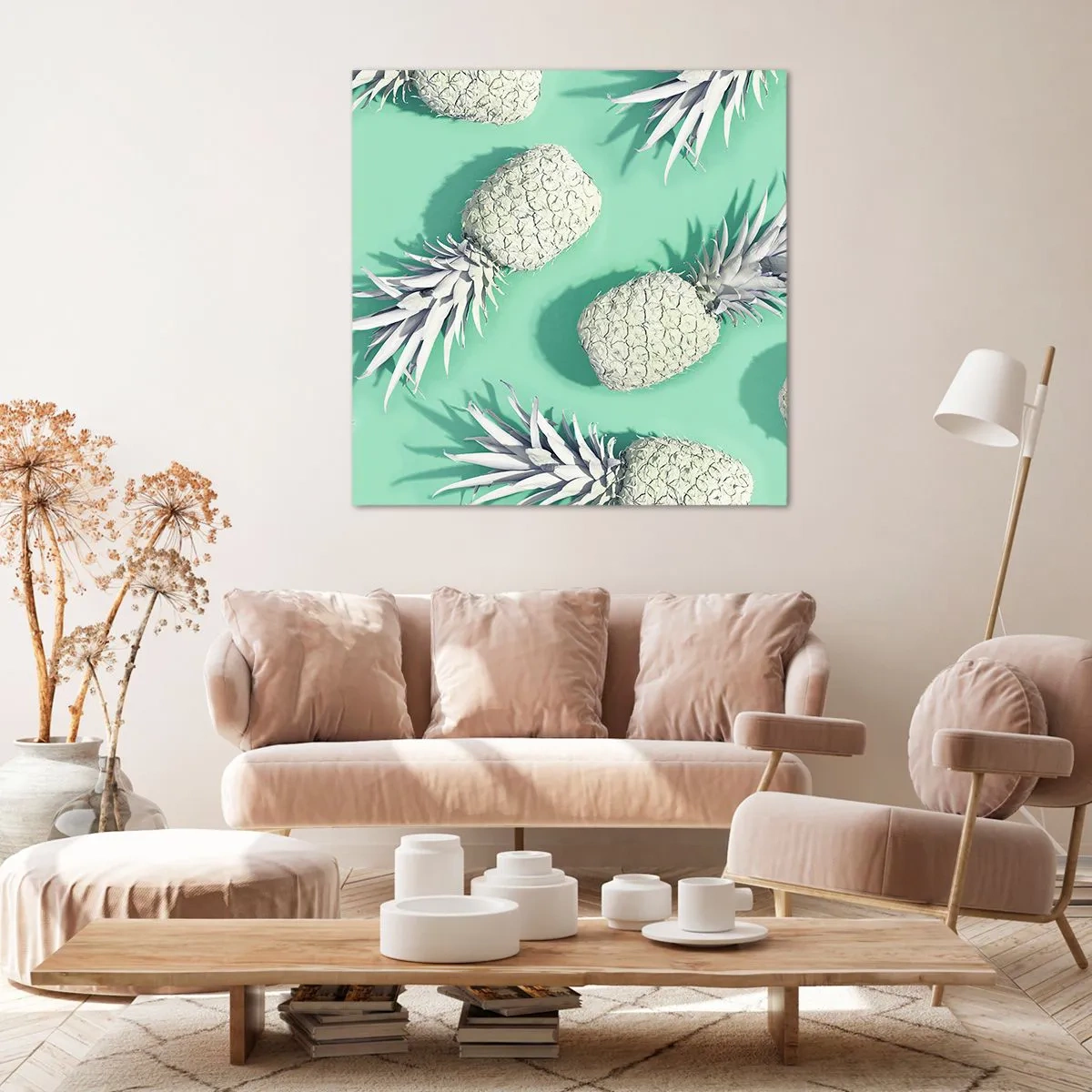 Bild auf Leinwand - Leinwandbild - Das passt gut zu Minze - 50x50 cm