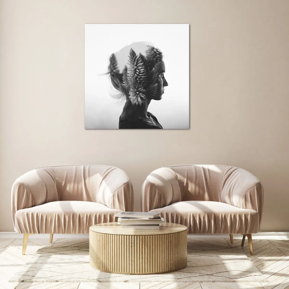 Glasbild - Bild auf glas - Dame des Kiefernwaldes - 70x70 cm