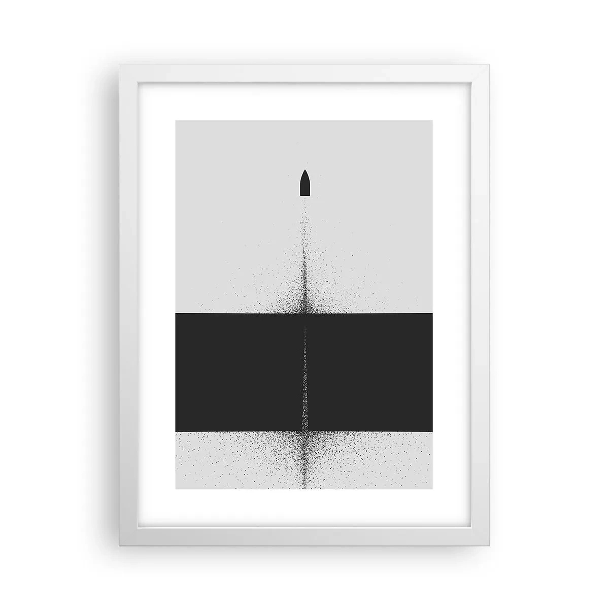 Poster in einem weißen Rahmen - Direkt zum Ziel - 30x40 cm