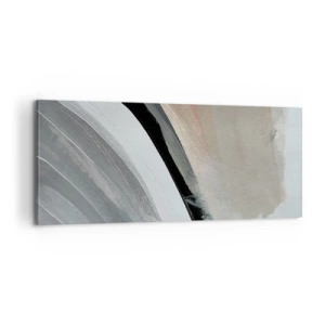 Bild auf Leinwand - Leinwandbild - Komposition: Bogen aus Schwarz und Grau - 100x40 cm