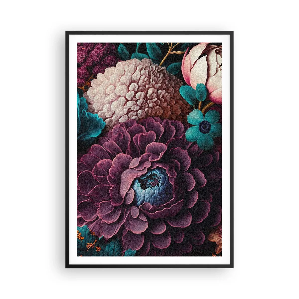 Poster in einem schwarzem Rahmen - Natur in Hülle und Fülle - 70x100 cm