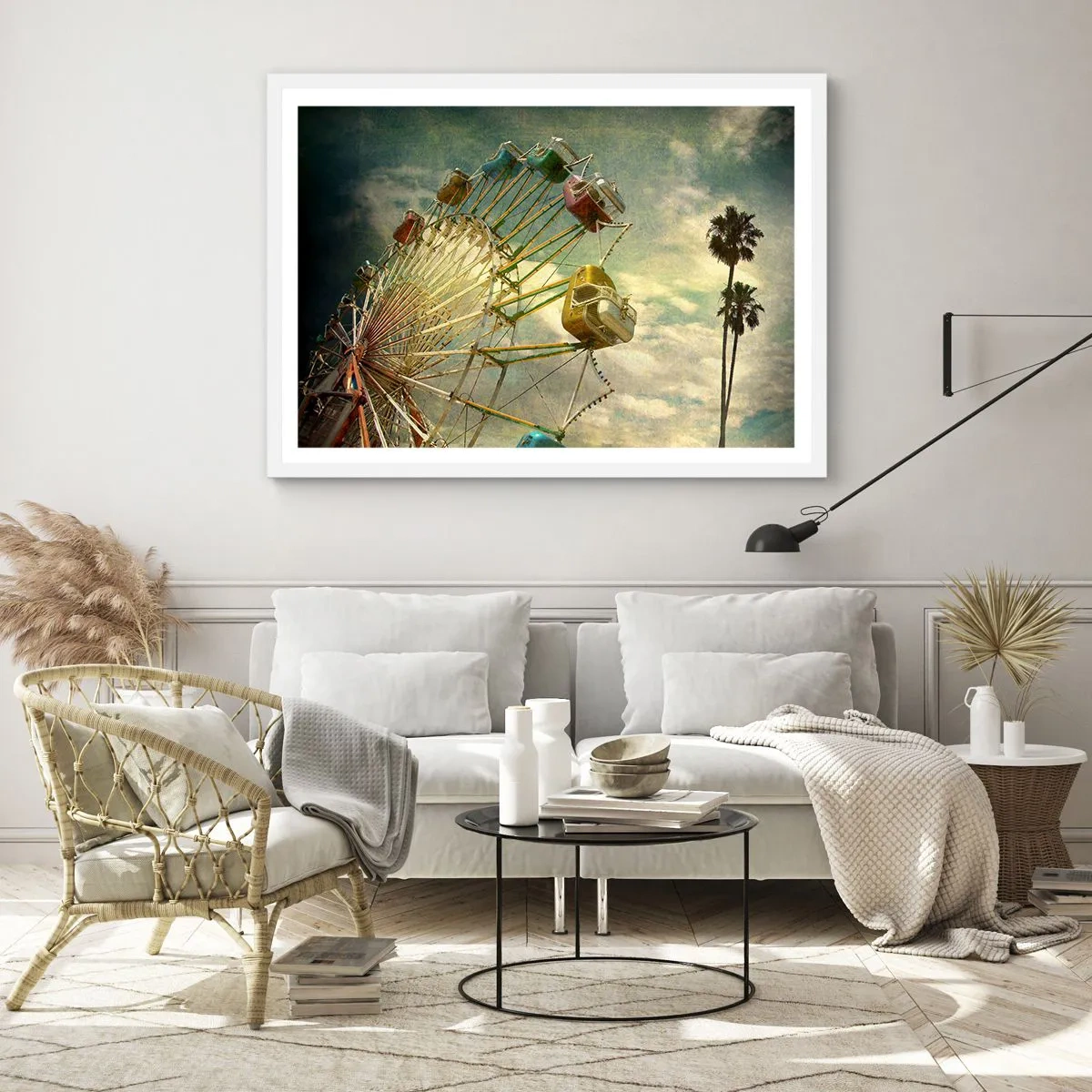 Poster in einem weißen Rahmen - Es wird Spaß geben ... - 91x61 cm