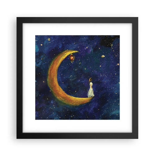 Poster in einem schwarzem Rahmen - Der Ruf der Welt - 30x30 cm