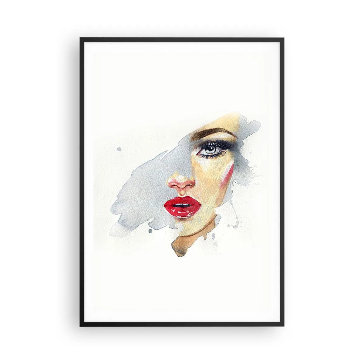 Poster in einem schwarzem Rahmen - Abspiegeln in einem Wassertropfen - 70x100 cm