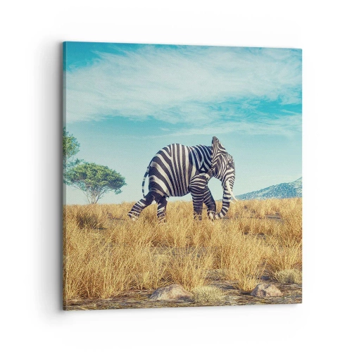 Bild auf Leinwand - Leinwandbild - Grau ist nicht mehr in Mode - 70x70 cm