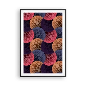 Poster in einem schwarzem Rahmen - Im kreisenden Rhythmus - 61x91 cm