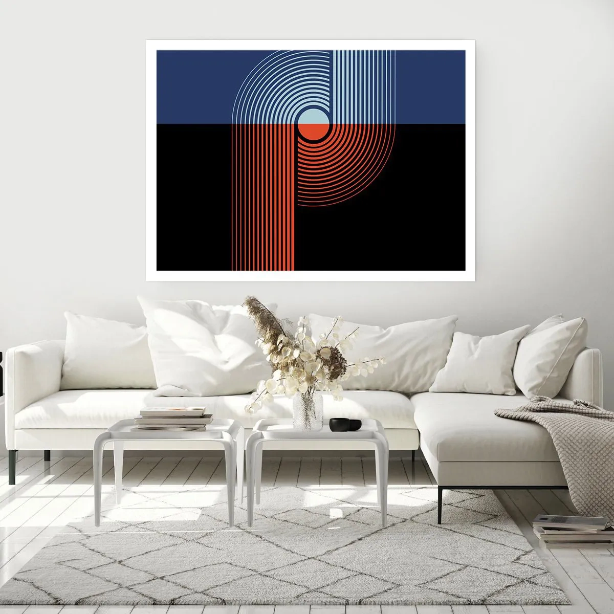 Poster - In einer geometrischen Umarmung - 50x40 cm