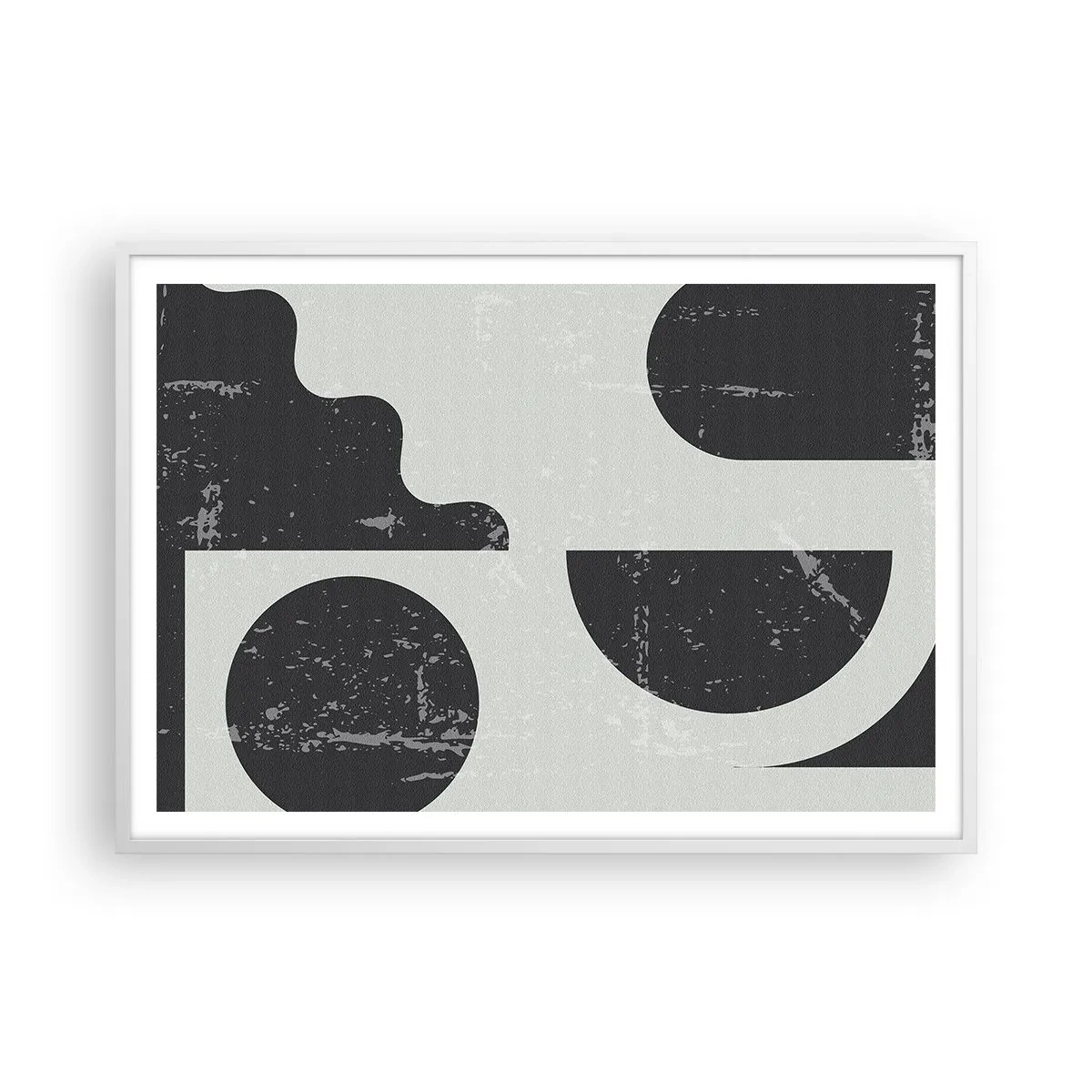 Poster in einem weißen Rahmen - Komposition oben und unten - 100x70 cm