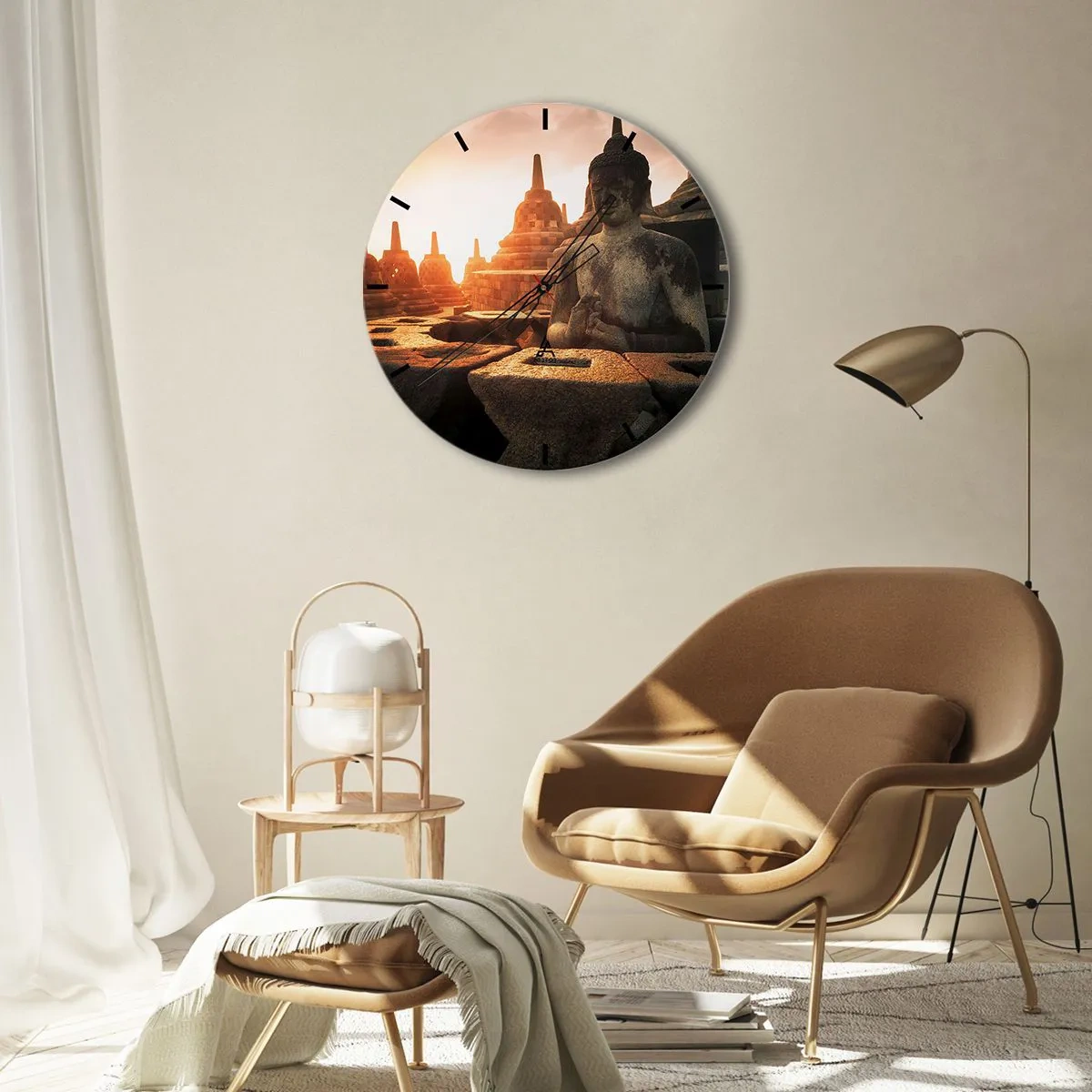 Wanduhr - Glasuhr - Wetter der großen Weisheit - 40x40 cm