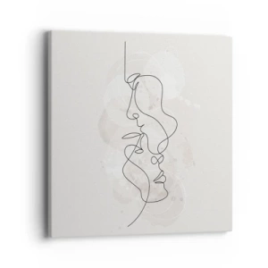 Bild auf Leinwand - Leinwandbild - Verstrickt in eine Umarmung - 40x40 cm