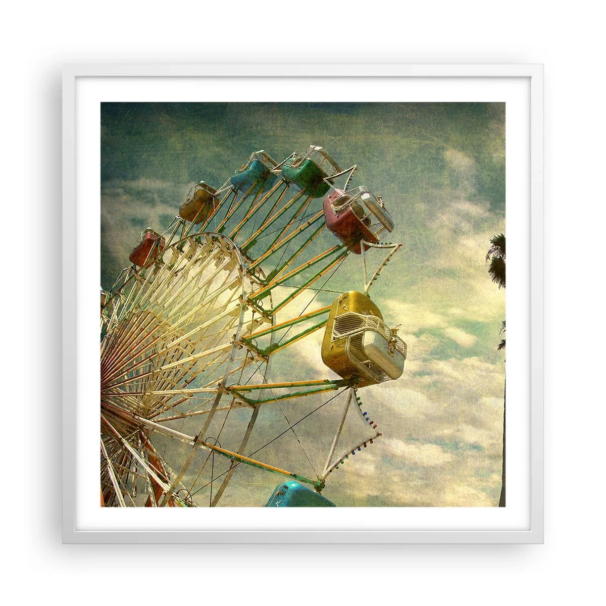 Poster in einem weißen Rahmen - Es wird Spaß geben ... - 60x60 cm