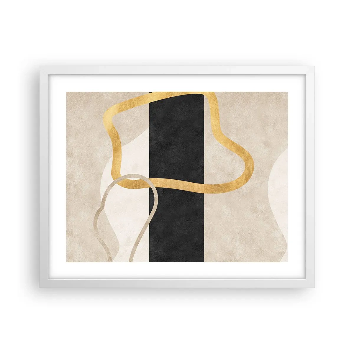 Poster in einem weißen Rahmen - Schleifenformen - 50x40 cm