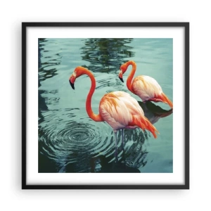 Poster in einem schwarzem Rahmen - Wir sind jetzt in Mode - 50x50 cm