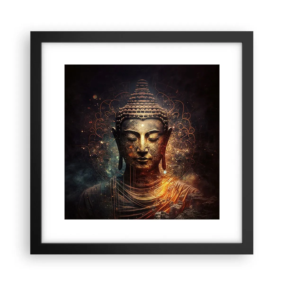 Poster in einem schwarzem Rahmen - Spirituelles Gleichgewicht - 30x30 cm