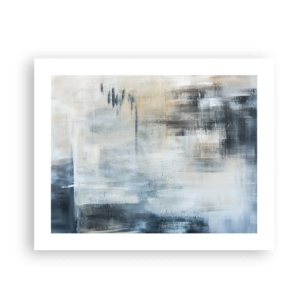 Poster - Hinter dem blauen Vorhang - 50x40 cm