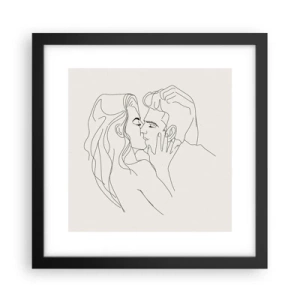 Poster in einem schwarzem Rahmen - Verstrickt im Gefühl - 30x30 cm