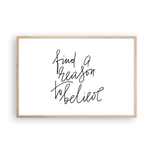 Poster in einem Rahmen aus heller Eiche - Es ist möglich - 91x61 cm