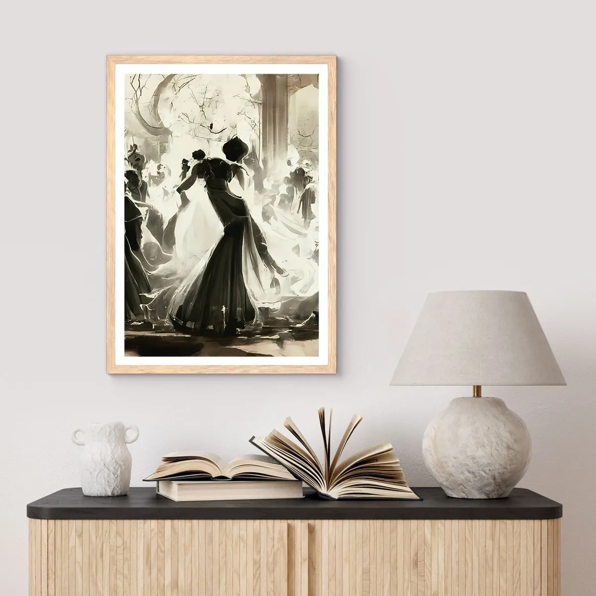 Poster in einem Rahmen aus heller Eiche - Die große Maskerade - 50x70 cm