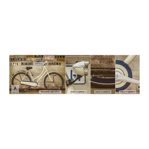 Fototapeten Muster Premium Sand - Keine Komplexe - Wandgemälde, Fahrrad, Platten - 100x30 cm