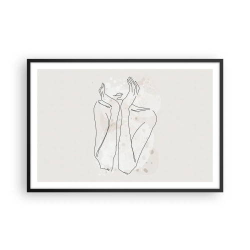 Poster in einem schwarzem Rahmen - Ein träumerischer Moment - 91x61 cm