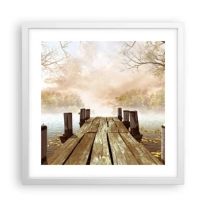 Poster in einem weißen Rahmen - Die milde Traurigkeit des Herbstes - 40x40 cm