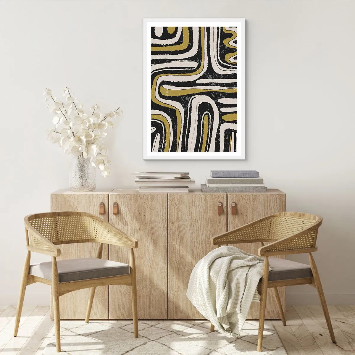 Poster in einem weißen Rahmen - Komposition: Straßen und Gassen - 50x70 cm