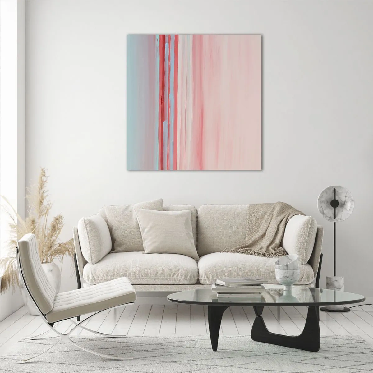 Glasbild - Bild auf glas - Abstraktion im Morgengrauen - 70x70 cm