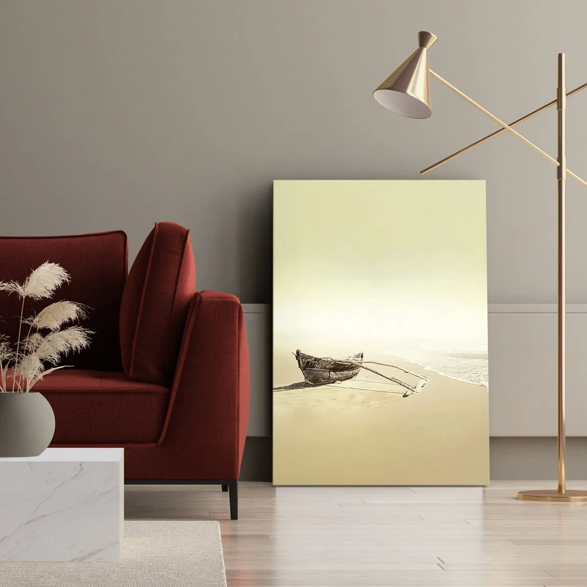 Bild auf Leinwand - Leinwandbild - Erinnerung an die Südsee - 55x100 cm