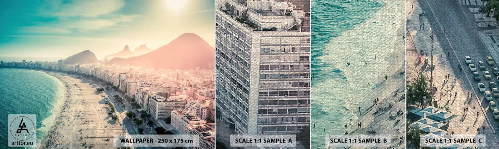 Fototapeten Muster Premium Canvas - Ewiger Urlaub in Rio - Küste, Rio de Janeiro, Strand - 100x30 cm