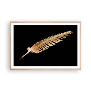 Poster in einem Rahmen aus heller Eiche - Er hat ein ungewöhnliches Schreibtalent ... - 91x61 cm