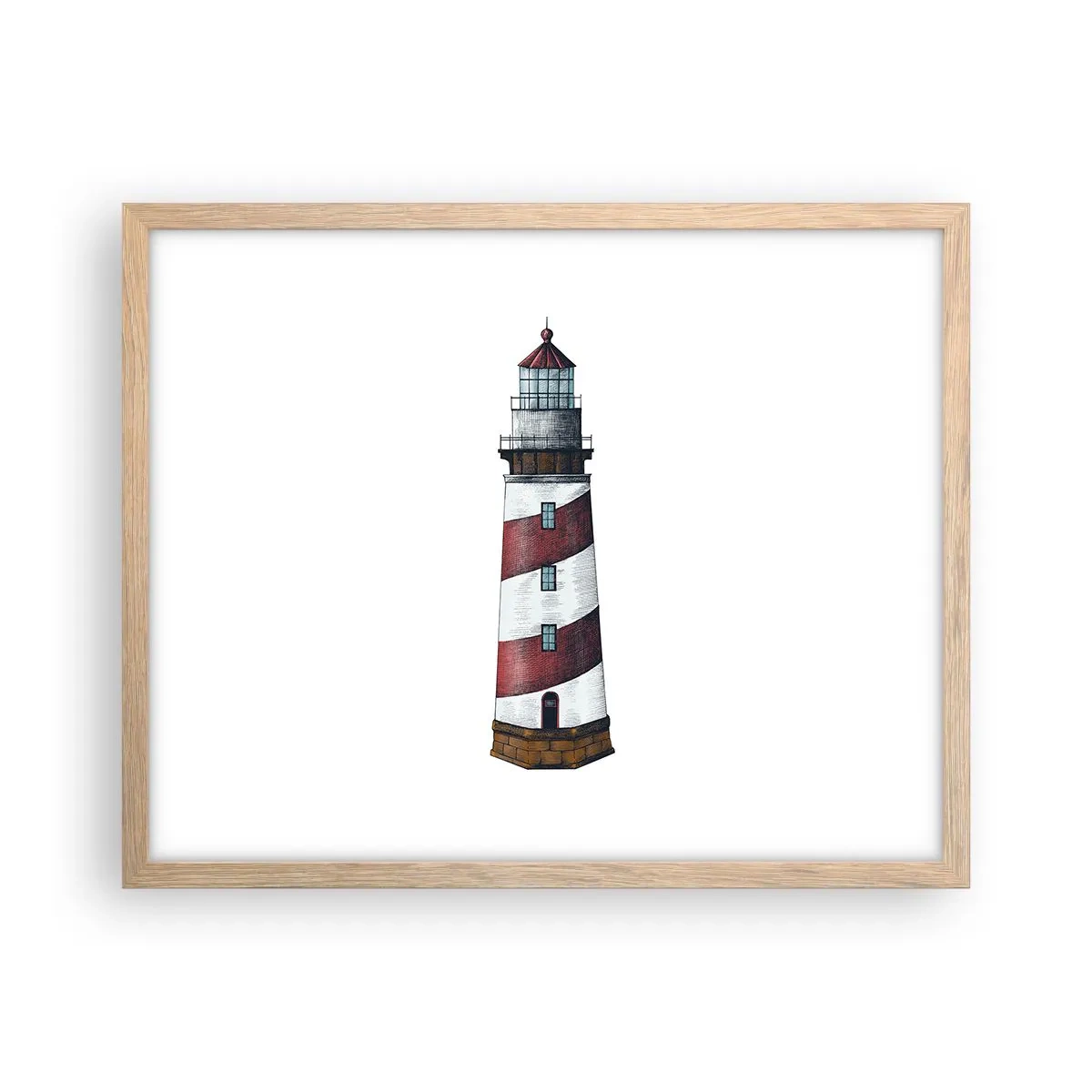 Poster in einem Rahmen aus heller Eiche - Immer auf der Hut - 50x40 cm