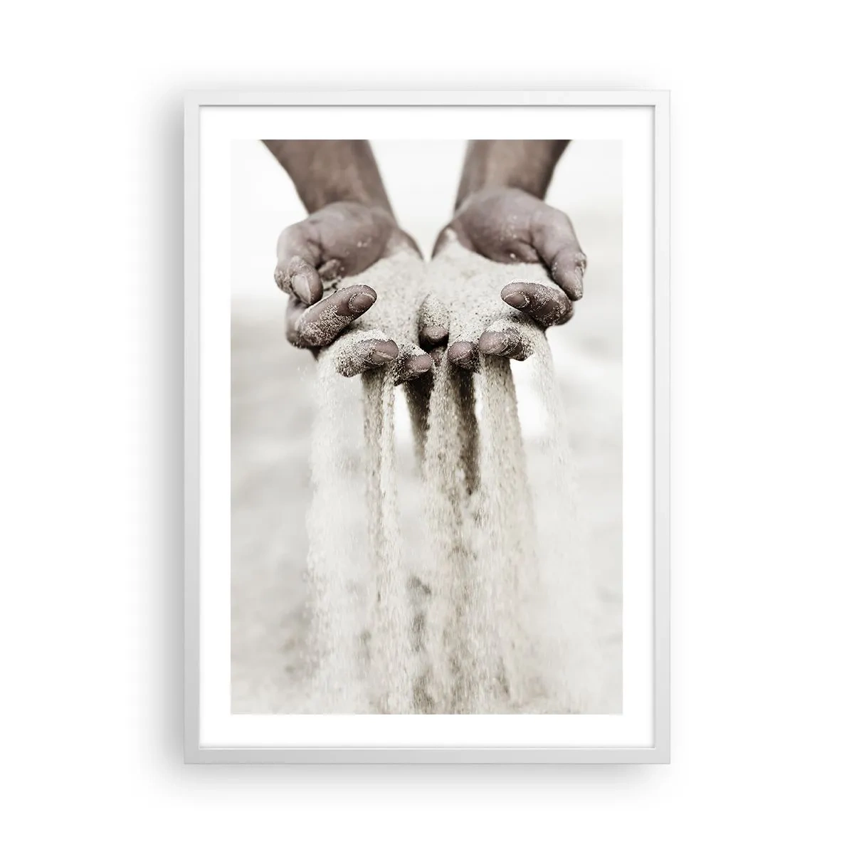 Poster in einem weißen Rahmen - Mit diesen Händen… - 50x70 cm