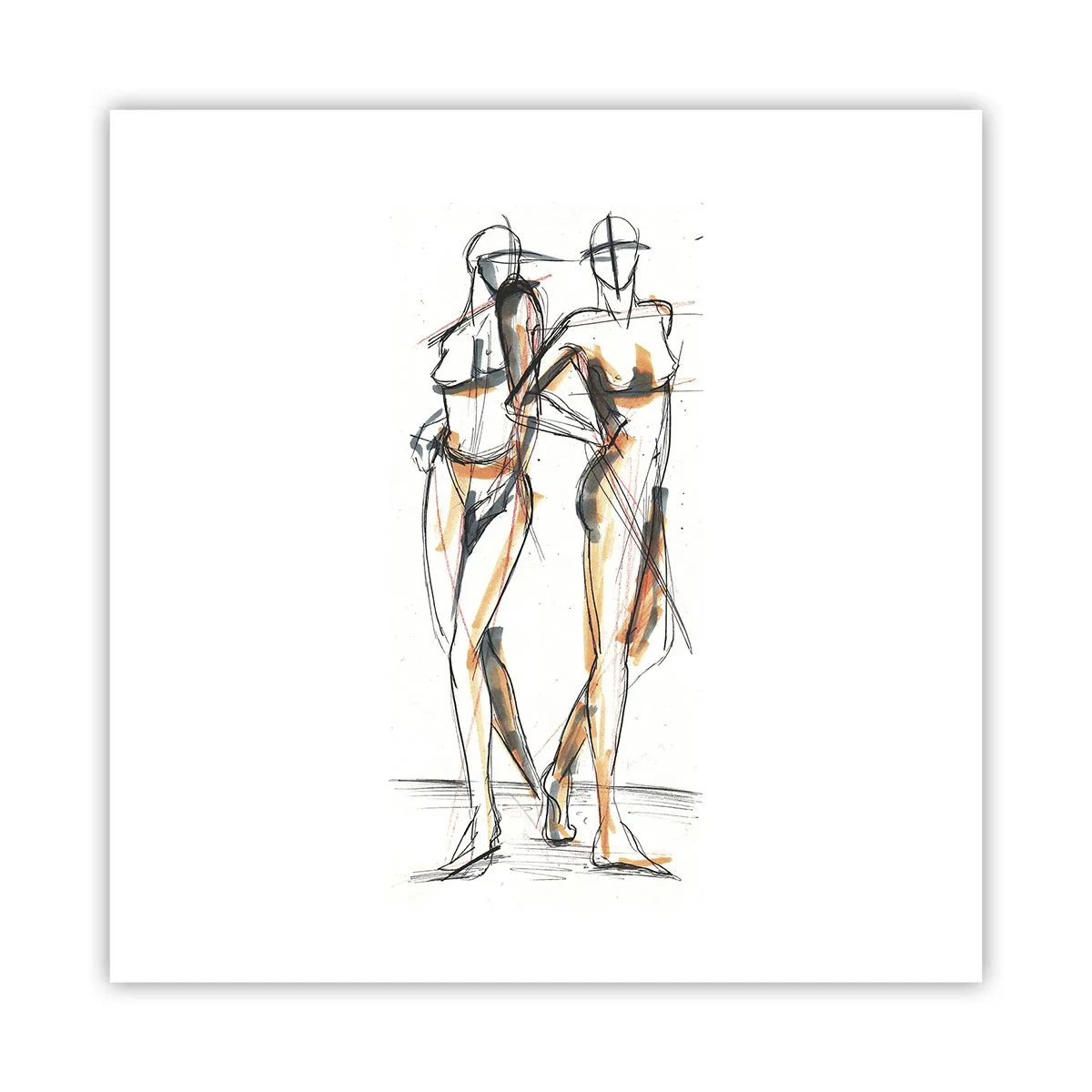 Poster - Studie der Gnade - 60x60 cm