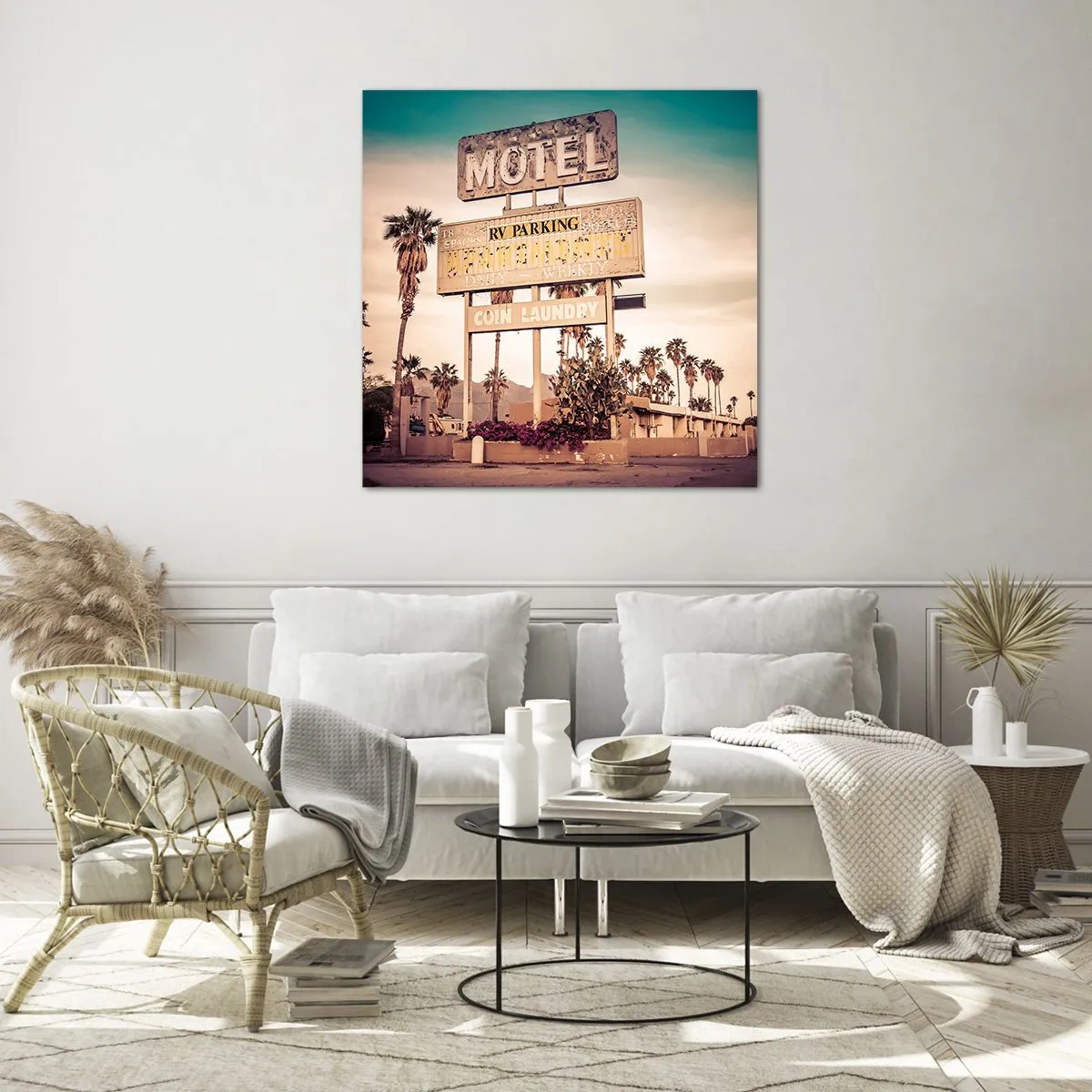 Glasbild - Bild auf glas - Hier ist die Zeit stehen geblieben - 70x70 cm