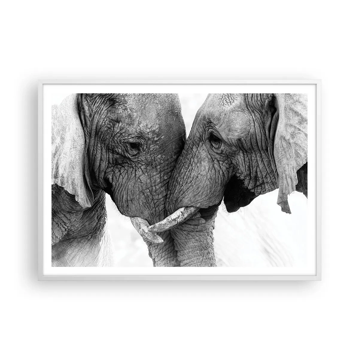 Poster in einem weißen Rahmen - Herzliches Geständnis - 100x70 cm