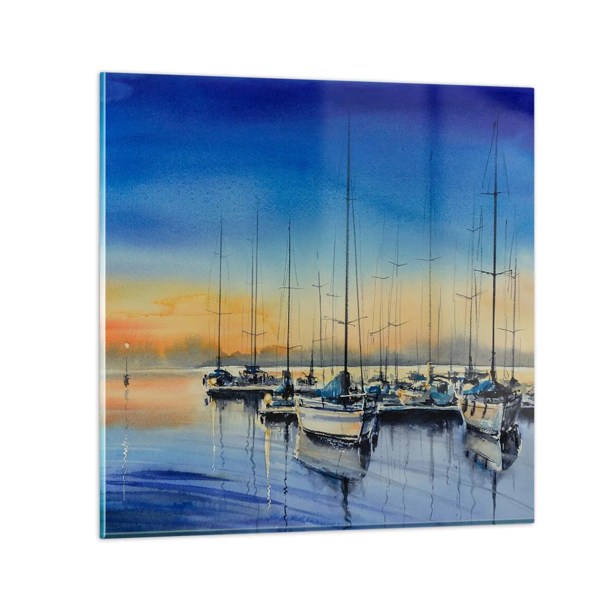 Glasbild - Bild auf glas - Ende eines guten Tages - 70x70 cm