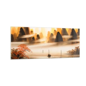 Glasbild - Bild auf glas - Weiter als im Fernosten - 100x40 cm