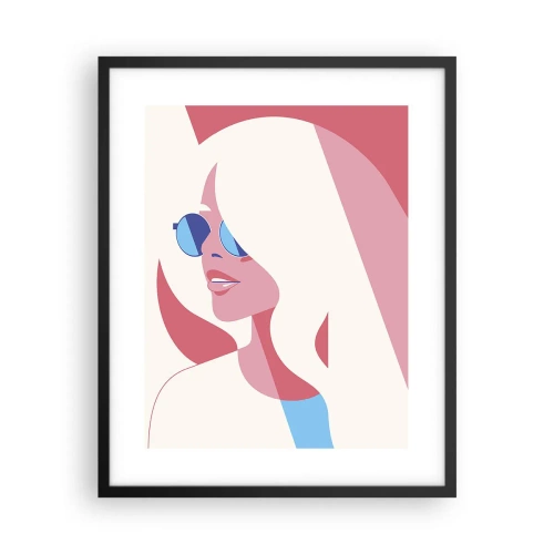 Poster in einem schwarzem Rahmen - Es war eine Blondine... - 40x50 cm