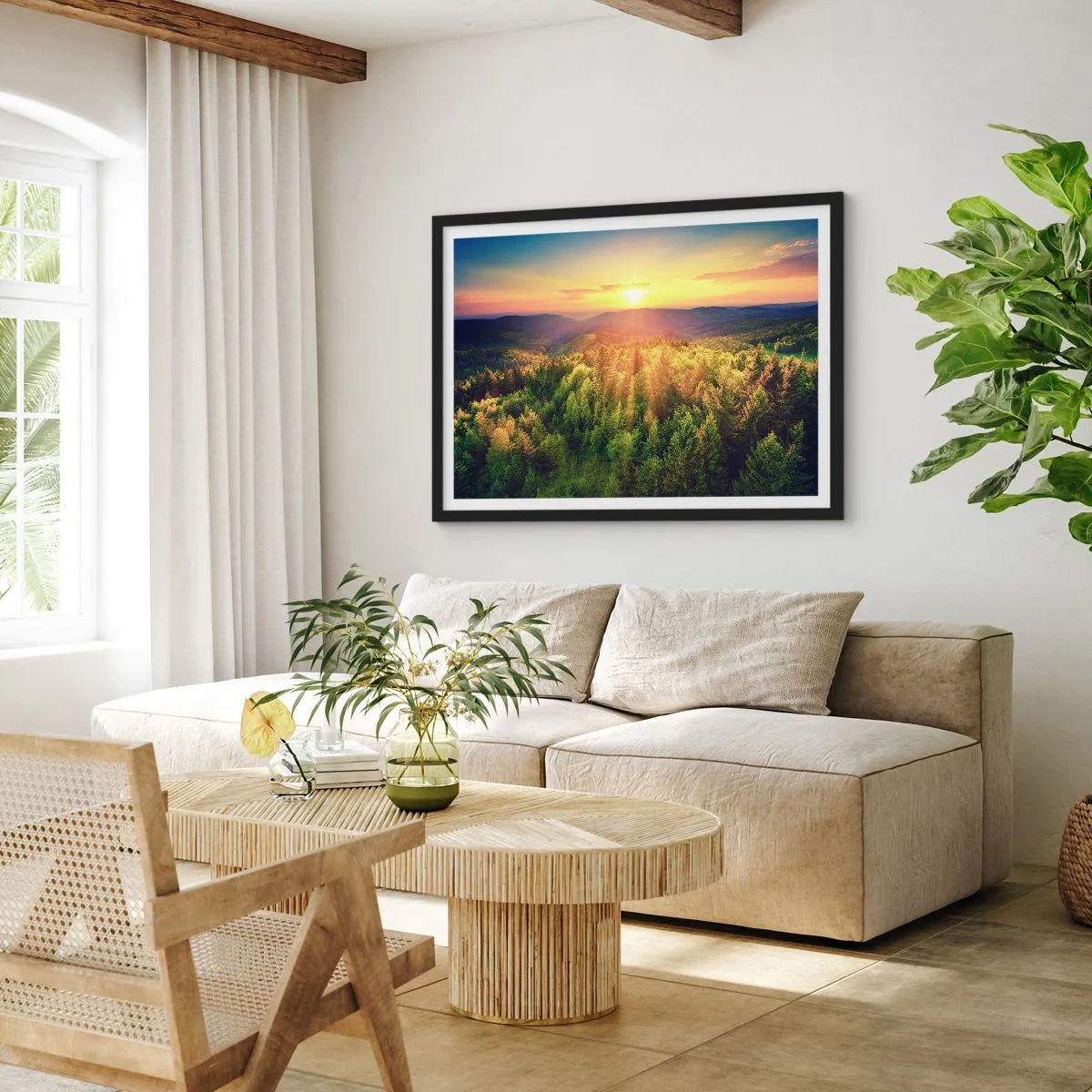 Poster in einem schwarzem Rahmen - Scheitelpunkte und Spitzen - 40x30 cm
