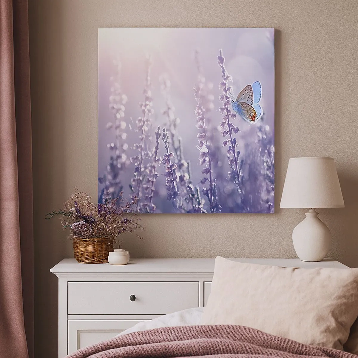 Bild auf Leinwand - Leinwandbild - Schmetterlingskuss - 30x30 cm