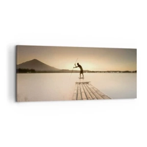 Bild auf Leinwand - Leinwandbild - Vor dem schlafen gehen - 100x40 cm