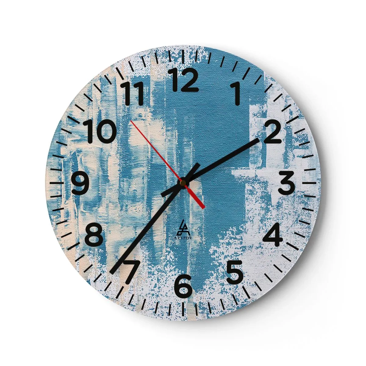 Wanduhr - Glasuhr - Durch einen Eiszapfen - 30x30 cm