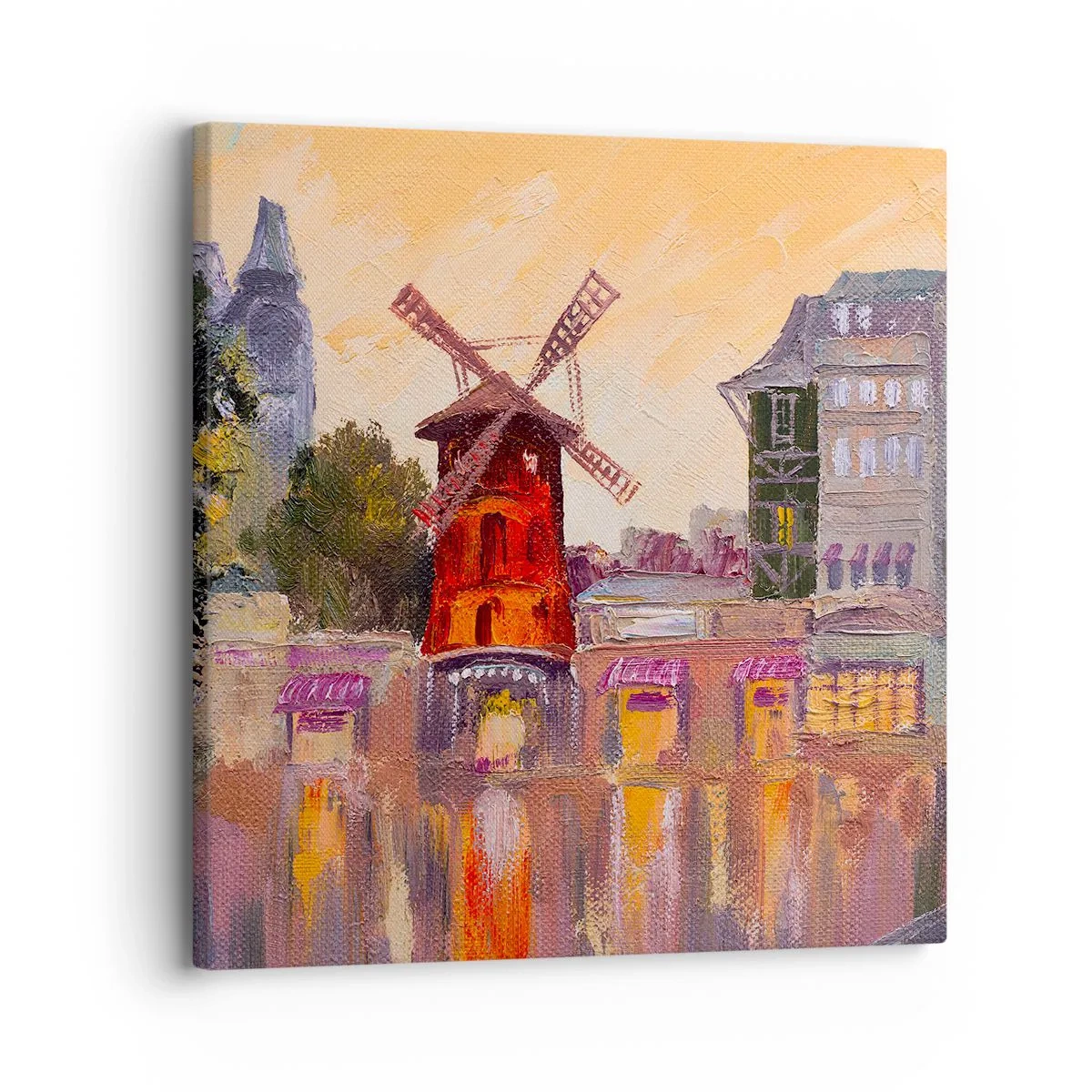 Bild auf Leinwand - Leinwandbild - Pariser Ikonen – Moulin Rouge - 30x30 cm