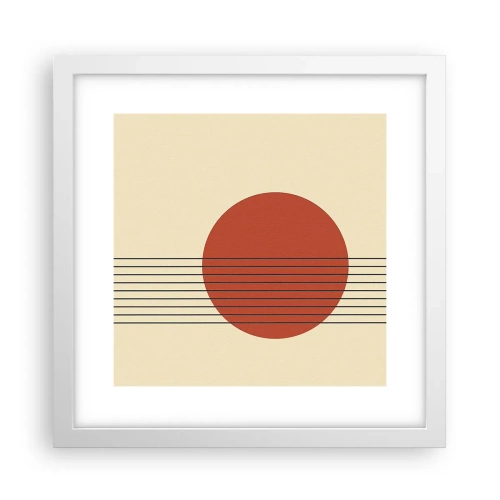 Poster in einem weißen Rahmen - Immer wieder und weiter - 30x30 cm