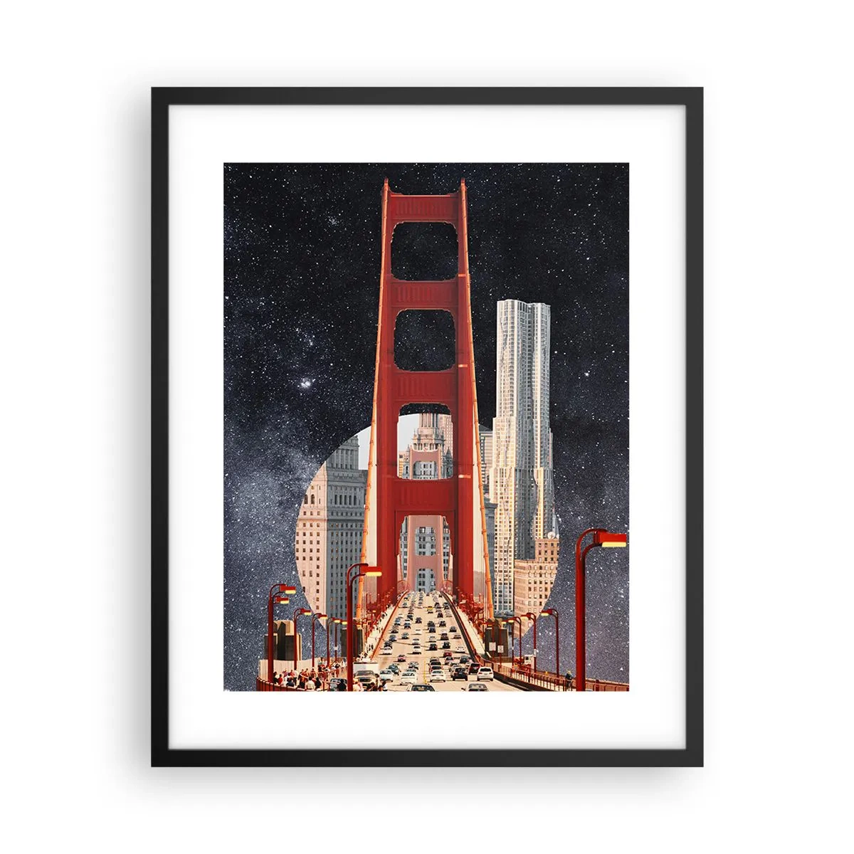 Poster in einem schwarzem Rahmen - Immer im Mittelpunkt - 40x50 cm