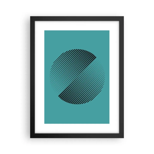 Poster in einem schwarzem Rahmen - Kreis – eine geometrische Variante - 30x40 cm