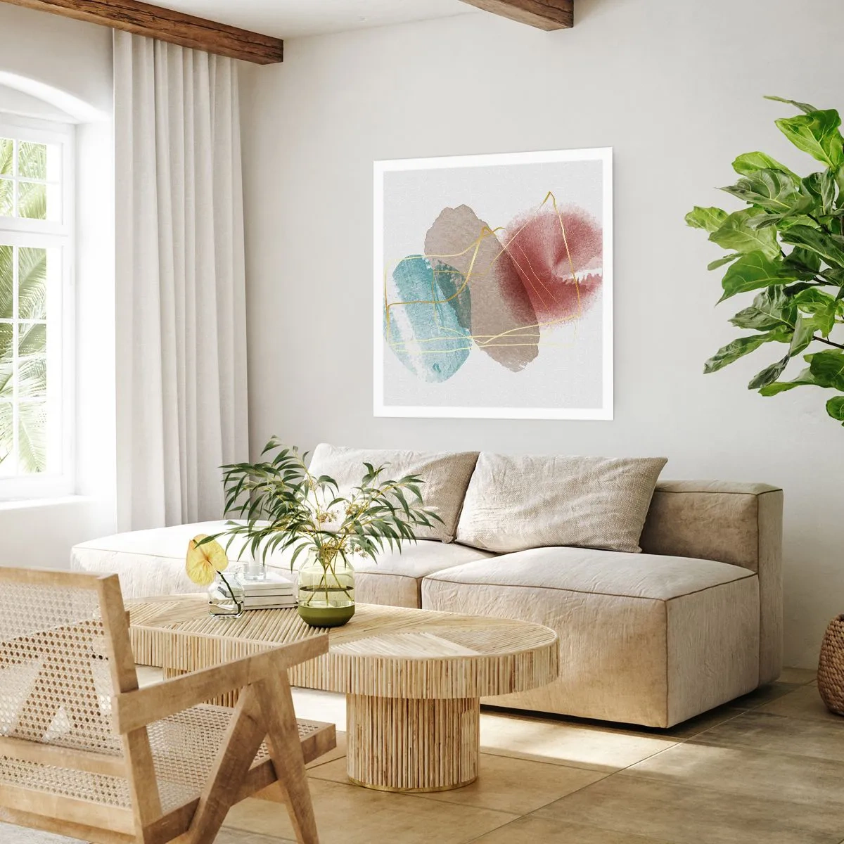 Poster - Korallen des Weltraums - 40x40 cm