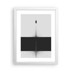 Poster in einem weißen Rahmen - Direkt zum Ziel - 30x40 cm